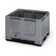 Ventilated pallet container with 3 skids - BBO 1210K