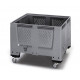 Ventilated pallet container with 4 wheels - BBO 1210R