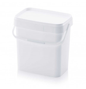 Seau rectangulaire avec couvercle - EE 10.3-286-198 - 10.3 litres