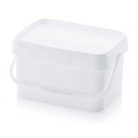 Rectangular bucket with lid - EE 16.6-372.240 16.6 L