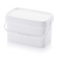 Rectangular bucket with lid