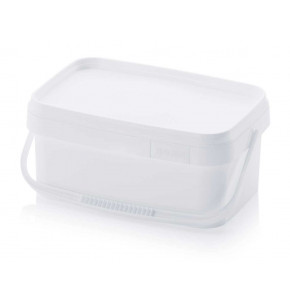 Seau rectangulaire avec couvercle - EE 4.4-286-198 - 4.4 litres