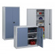 Workshop cabinet with grey hinged doors - H100 x 100 x D43 cm
