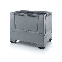 Folding solid plastic pallet container with 4 feet - KLG 1208