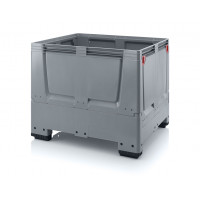 Folding solid plastic pallet container with 4 feet - KLG 1210