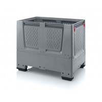 Folding ventilated pallet container with 4 feet - KLO 1208