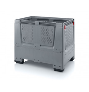 Folding ventilated pallet container with 4 feet - KLO 1208