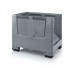 Folding ventilated pallet container 