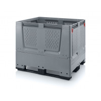 Folding ventilated pallet container 