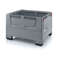 Folding solid plastic pallet container with 4 feet - KSG 1210