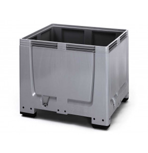 Solid plastic pallet container with 4 feet - MBG 1210