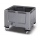 Solid plastic pallet container with 4 wheels - MBG 1210R