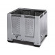 Ventilated pallet container with 4 feet - MBO 1210