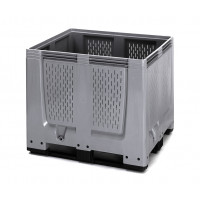 Ventilated pallet container with 3 skids - MBO 1210K