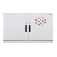 Armoire équipée de sécurité 105 min sous paillasse -2 portes Blanches