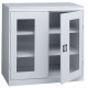 Counter cabinet 2 glass doors -2 fixed shelves- 1200 x 100 x 500 mm