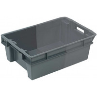Solid stackable plastic crate Allibert - 11032