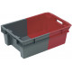 Bac Allibert plein 11032 - gris/rouge - 600 x 400 x 200 mm