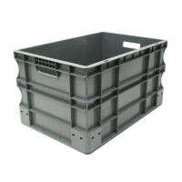 Eurobox 400 x 300 x H120 - Solid euro Container -  Gray