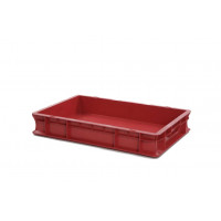 Euro stacking containers red - EUROBOX - 600x400xH100 mm