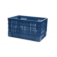 Perforated Euro plastic containers blue - 600x400xH330 mm