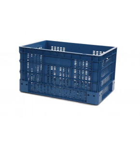 Perforated Euro plastic containers blue - 600x400xH330 mm