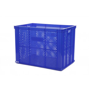 Perforated Euro plastic containers blue - 600x400xH420 mm