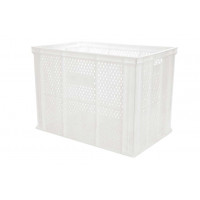 Perforated Euro plastic containers white - 600x400xH420 mm