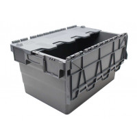 Plastic container for transport - ALC - 600x400xH365- Grey