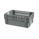 Grey ventilated stack & nest container - 600x400xH250
