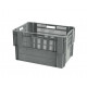 Grey ventilated stack & nest containers - 600x400xH360