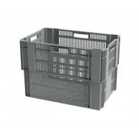 Grey ventilated stack & nest containers - 600x400xH420