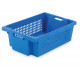 Stack and nest container - Ventilated - 600 x 400 x H200 mm - Blue