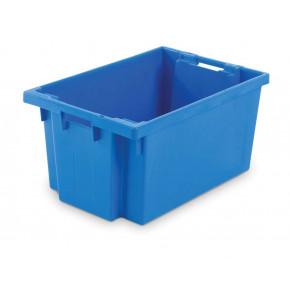 Stack and nest container - Solid - 600 x 400 x H300 - Blue 