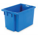 Stack and nest container - Solid - 600 x 400 x H400 - Blue