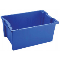 Bac gerbable emboitable plein - 600 x 400 x H270 mm - Bleu