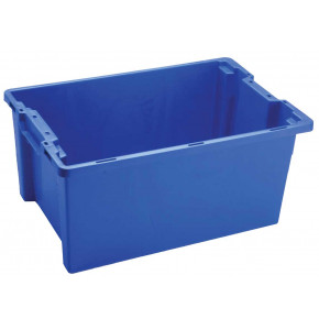 Bac gerbable emboitable plein - 600 x 400 x H270 mm - Bleu