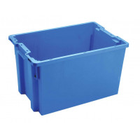 Bac gerbable emboitable plein - 600 x 400 x H350 mm - Bleu