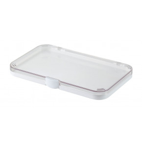 Boite compartimentable 190x126xH18 mm - Base blanche couvercle transparent