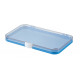 Plastic assortment box with light blue base and  clear lid - 190x126xH18 mm