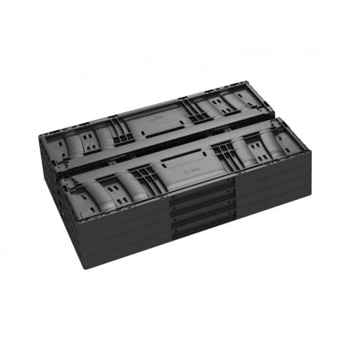 Bac plastique pliable ajourée noir, 60x40xH.30cm main image 0