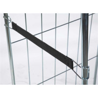 Black elastic fabric strap length 720 mm