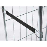 Sangle en tissu noir élastique longueur 720 mm