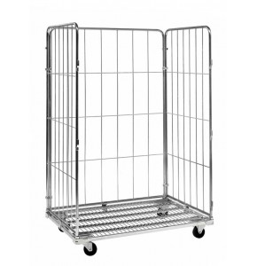 Roll conteneur 3 côtés - 1200 x 800 x H1800 mm