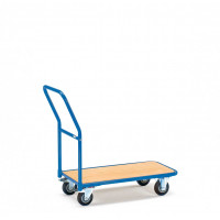 Trolley with fixed and folding handle 