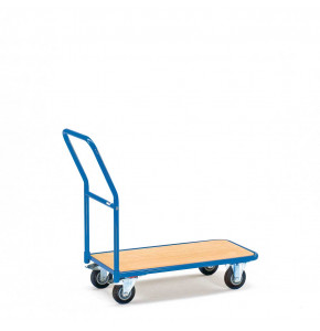 Trolley with fixed and folding handle 