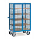 Closed wire mesh trolley with cylinder lock