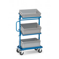 Storage trolley with open frame, utiltable surfaces and boxes - 200 kg