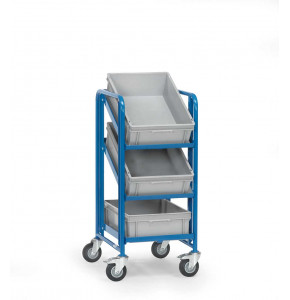 Servante + 3 plateaux + 3bacs 510 x 630 - 820 x 450 x H1178 mm - charge 200 kg