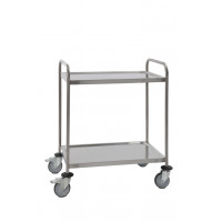 Chariot Inox - 2 plateaux  - 880 x 580 x H1015 mm